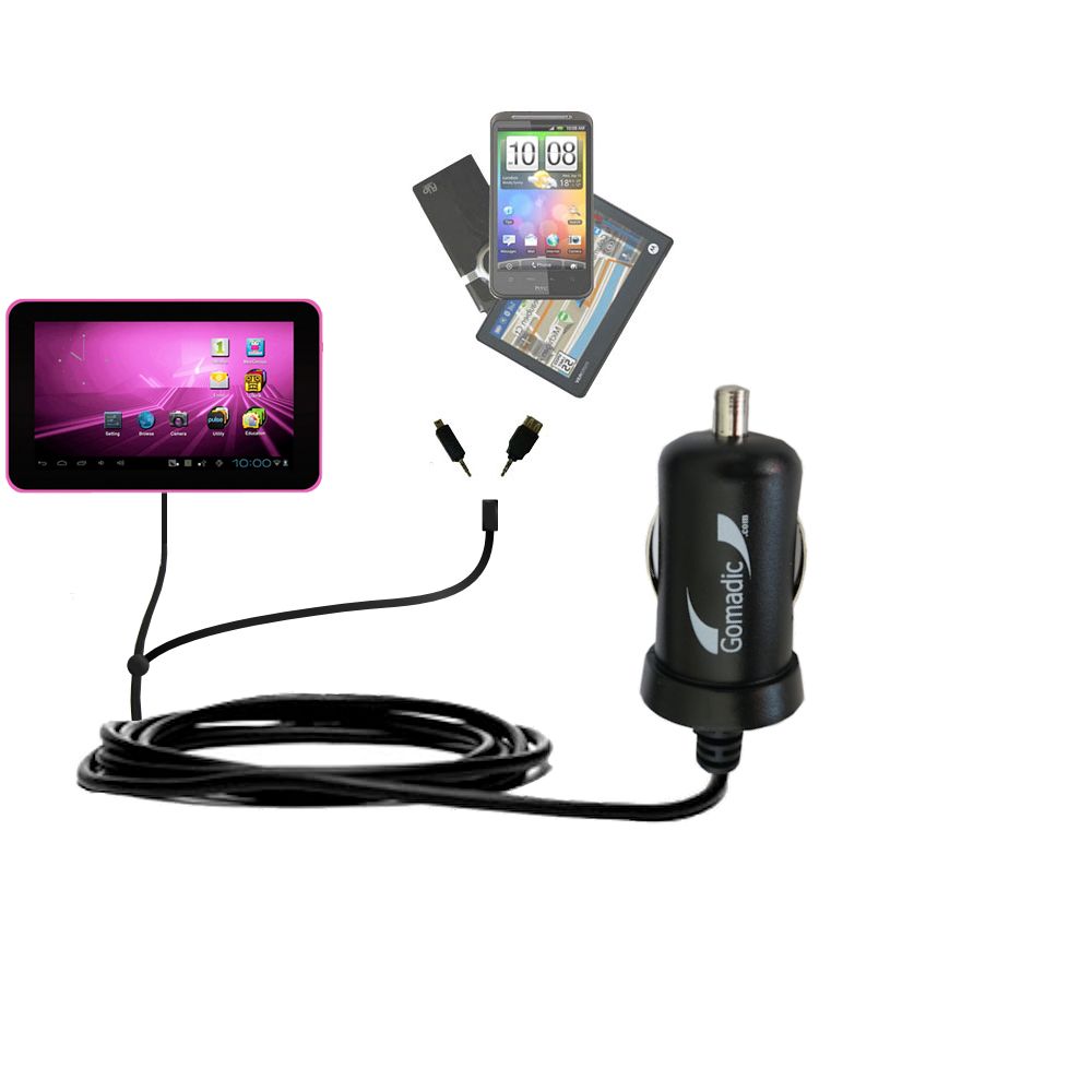 mini Double Car Charger with tips including compatible with the D2 711 / 911