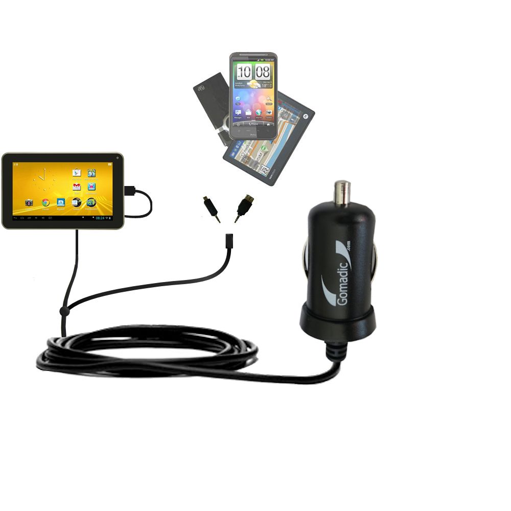 mini Double Car Charger with tips including compatible with the D2 D2-751G / D2-712