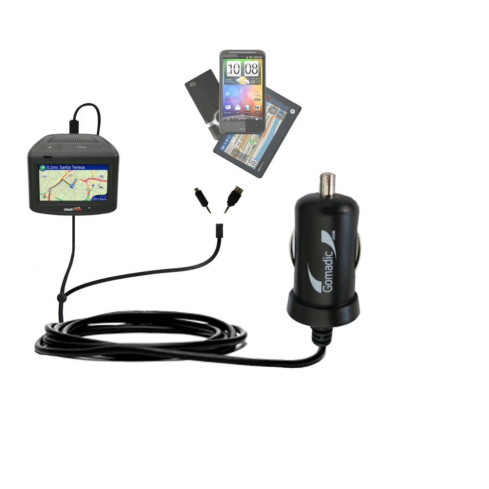 mini Double Car Charger with tips including compatible with the DASH DASH Express