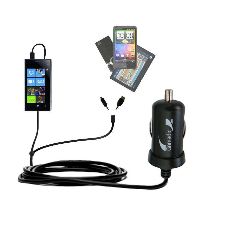 mini Double Car Charger with tips including compatible with the Dell Venue Pro