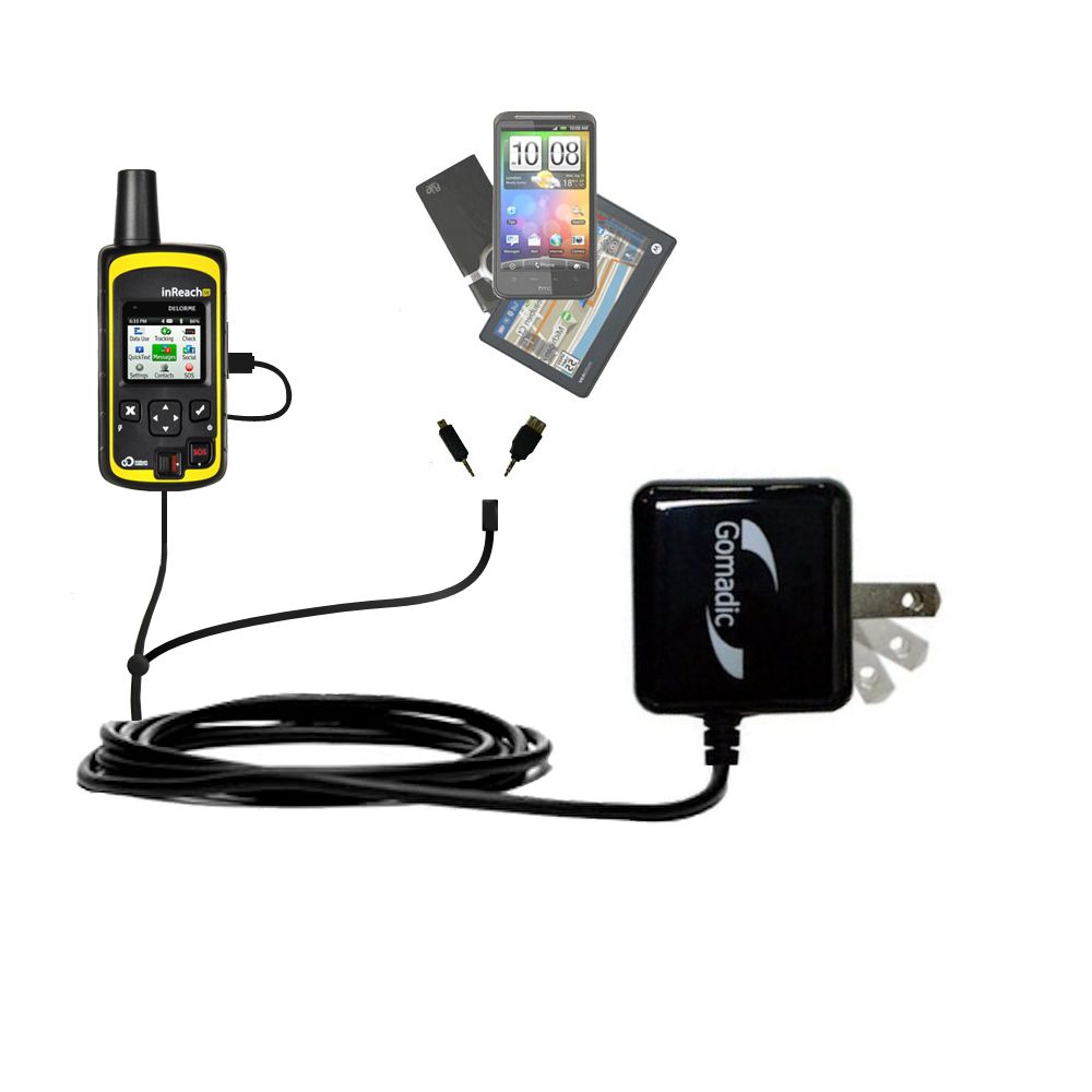 Double Wall Home Charger with tips including compatible with the DeLorme inReach SE