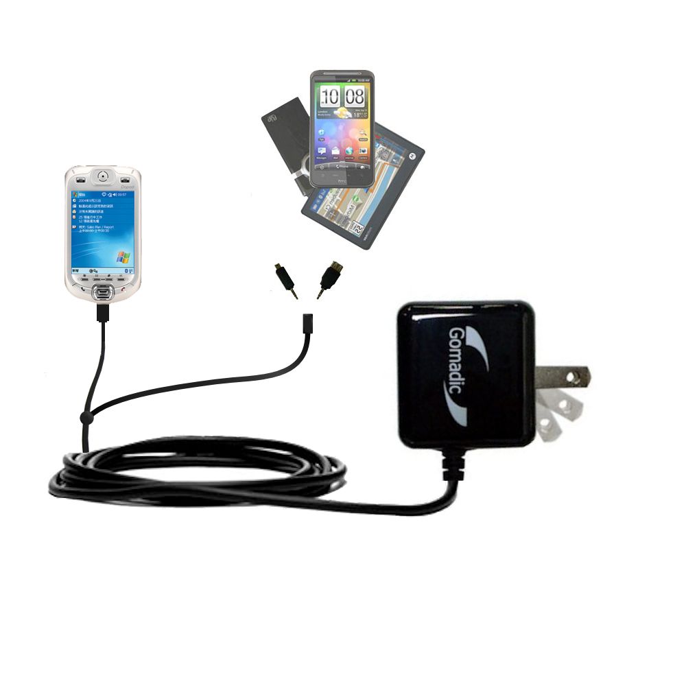 Double Wall Home Charger with tips including compatible with the Dopod 700
