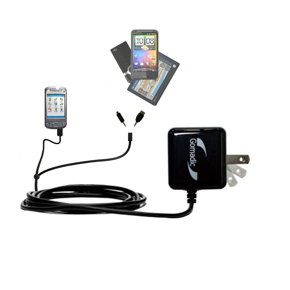 Double Wall Home Charger with tips including compatible with the Dopod d9000