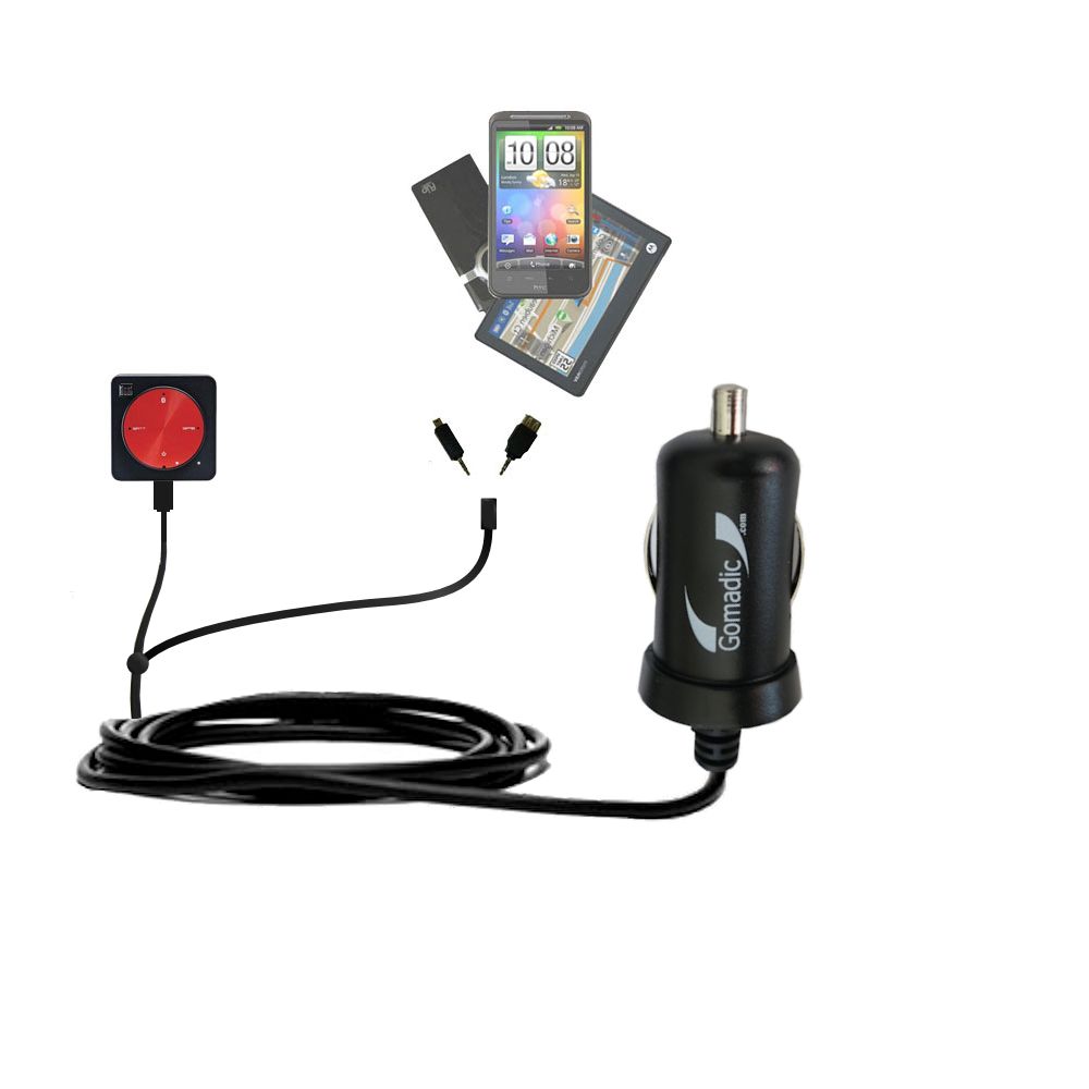 mini Double Car Charger with tips including compatible with the Dual Electronics XGPS150