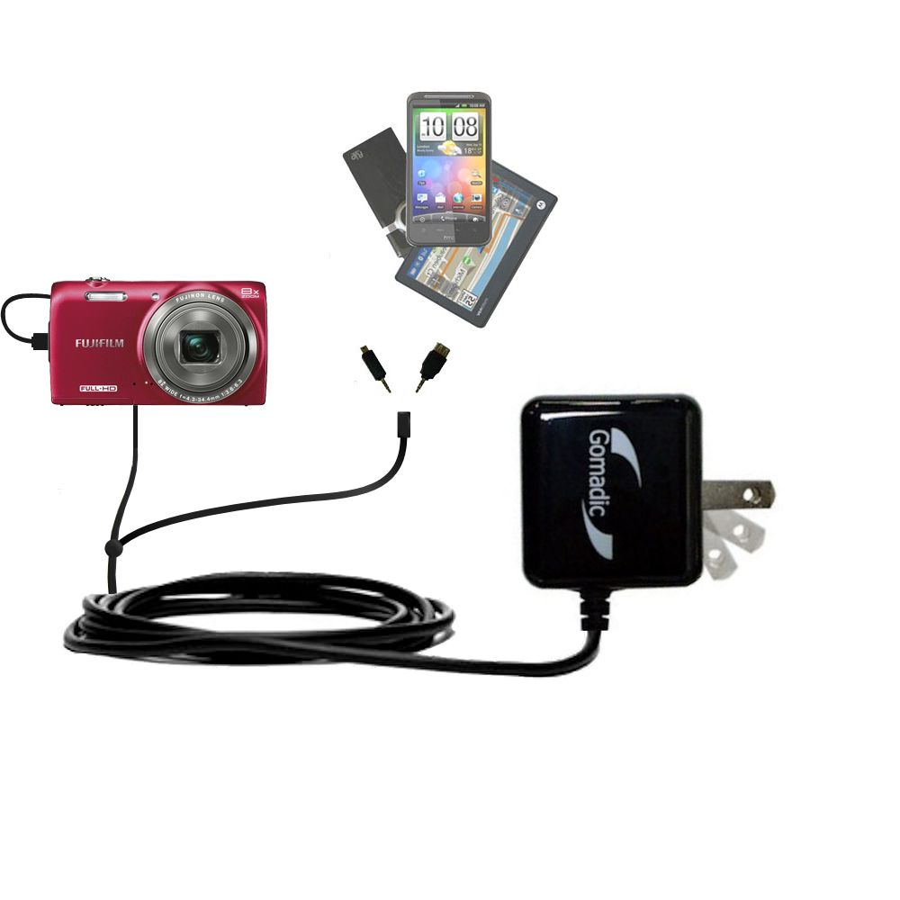 Double Wall Home Charger with tips including compatible with the Fujifilm Finepix JZ700