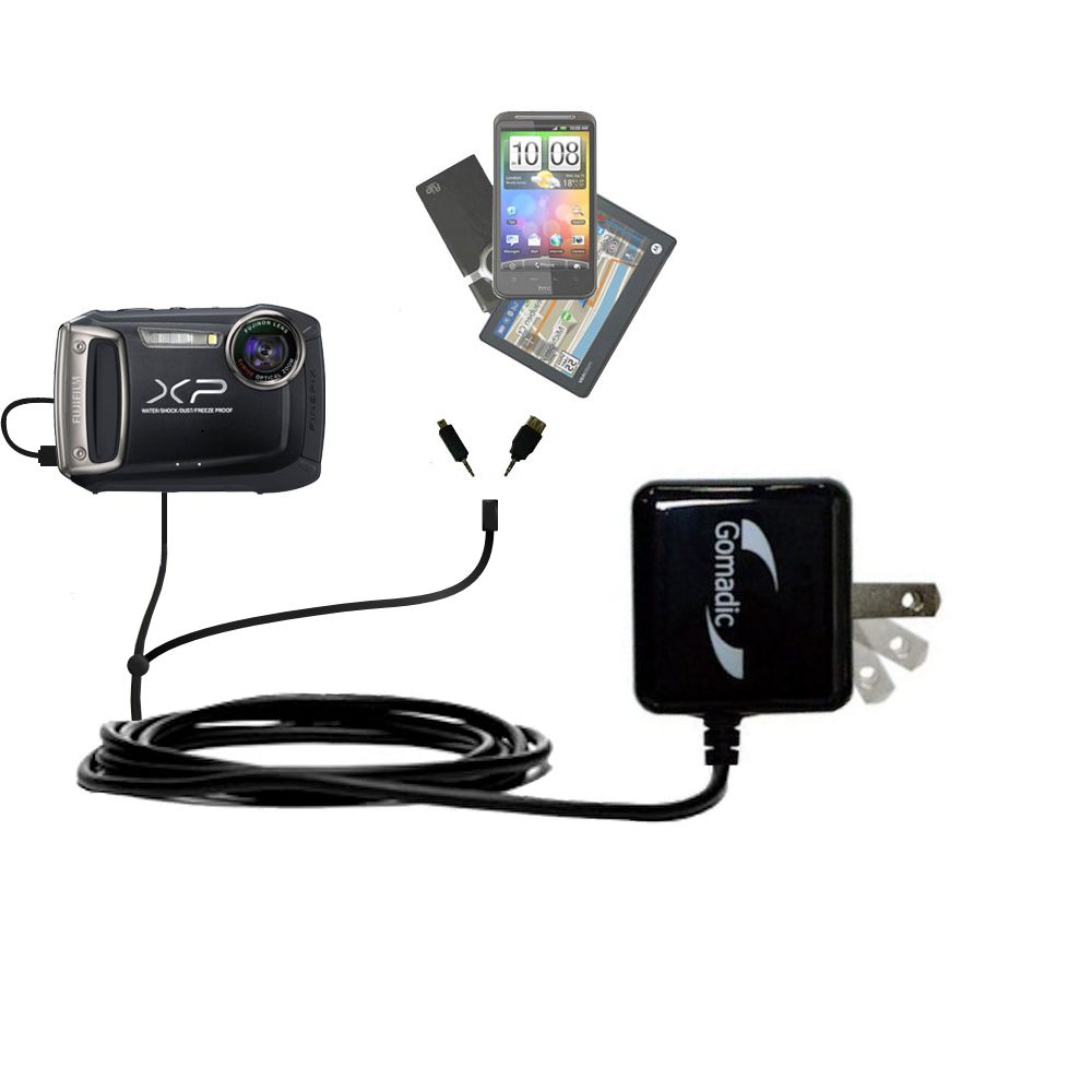 Double Wall Home Charger with tips including compatible with the Fujifilm Finepix XP50