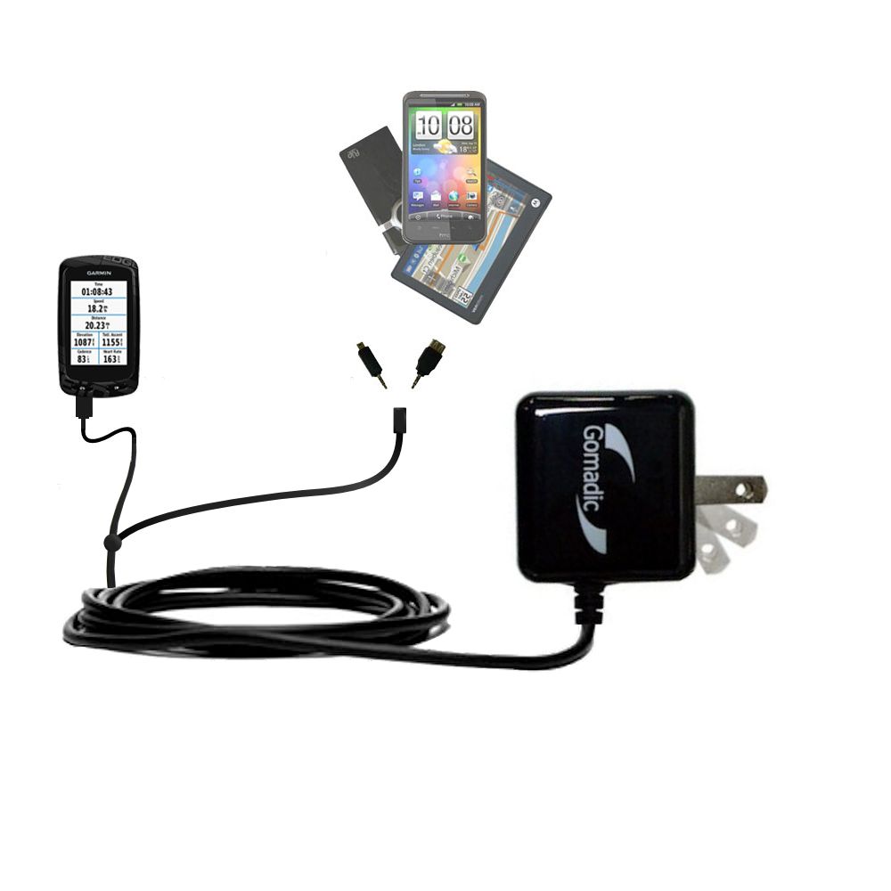 Double Wall Home Charger with tips including compatible with the Garmin EDGE 810