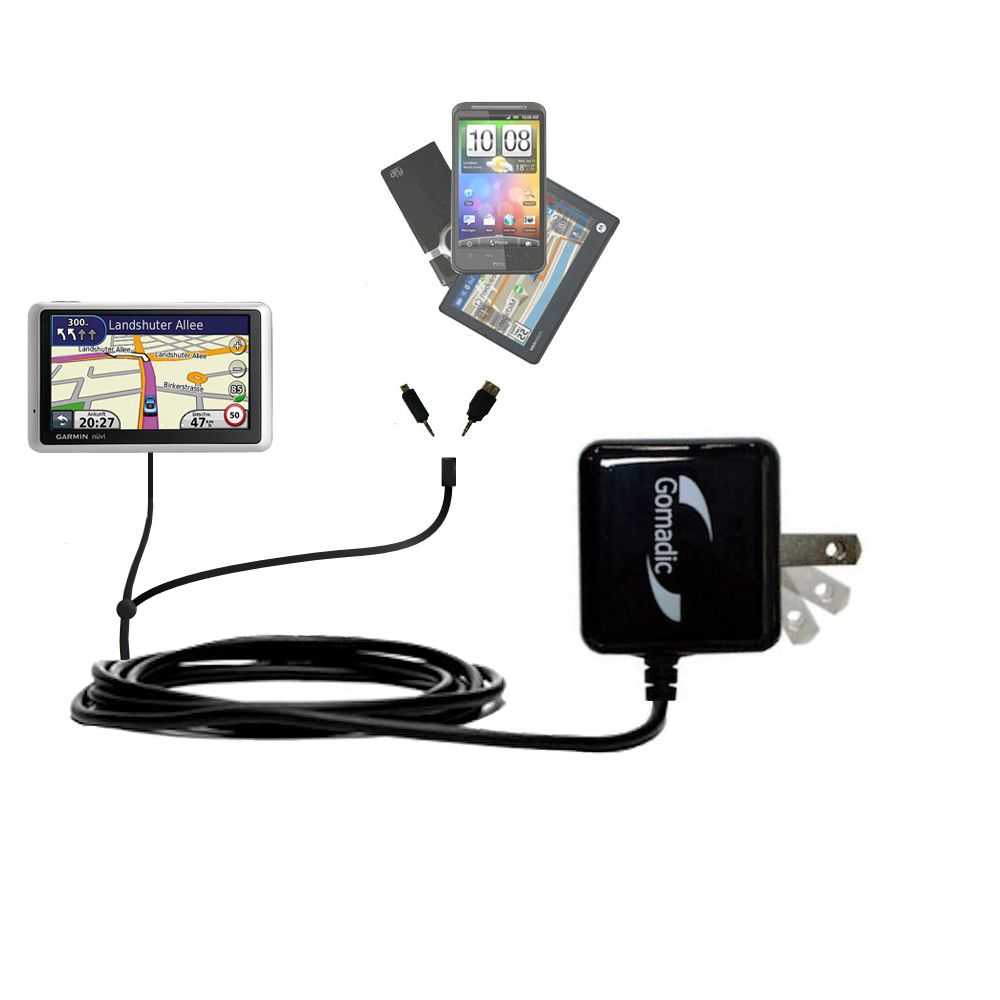 Double Wall Home Charger with tips including compatible with the Garmin Nuvi 1370Tpro