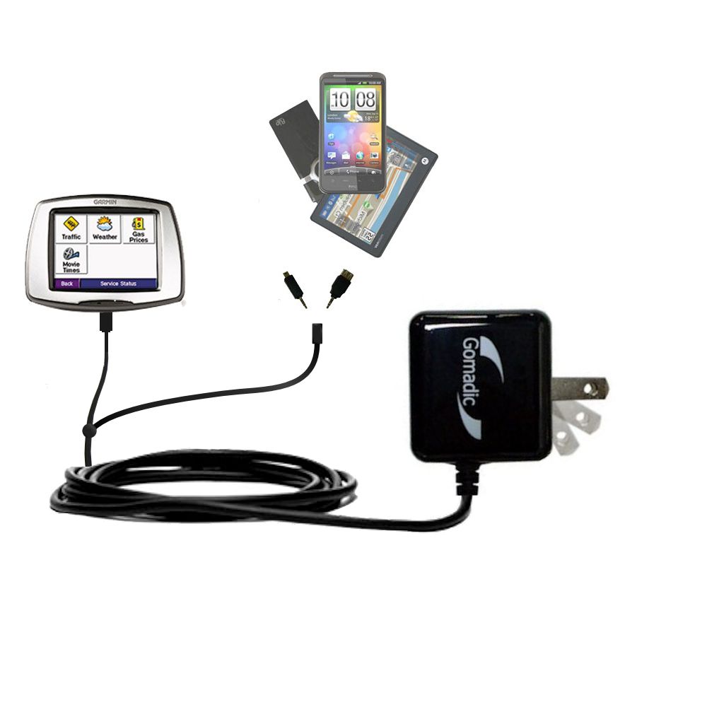 Double Wall Home Charger with tips including compatible with the Garmin StreetPilot C580