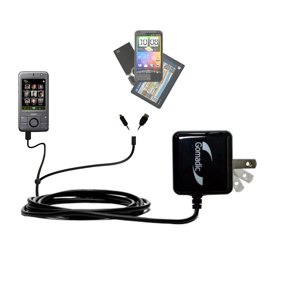 Double Wall Home Charger with tips including compatible with the Gigabyte GSMART MW702