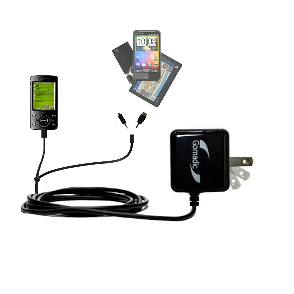 Double Wall Home Charger with tips including compatible with the Gigabyte GSMART MW998
