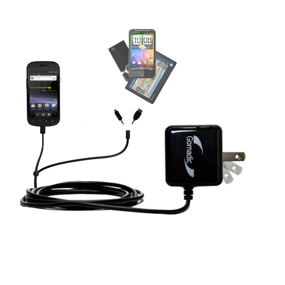 Double Wall Home Charger with tips including compatible with the Google Nexus 4G