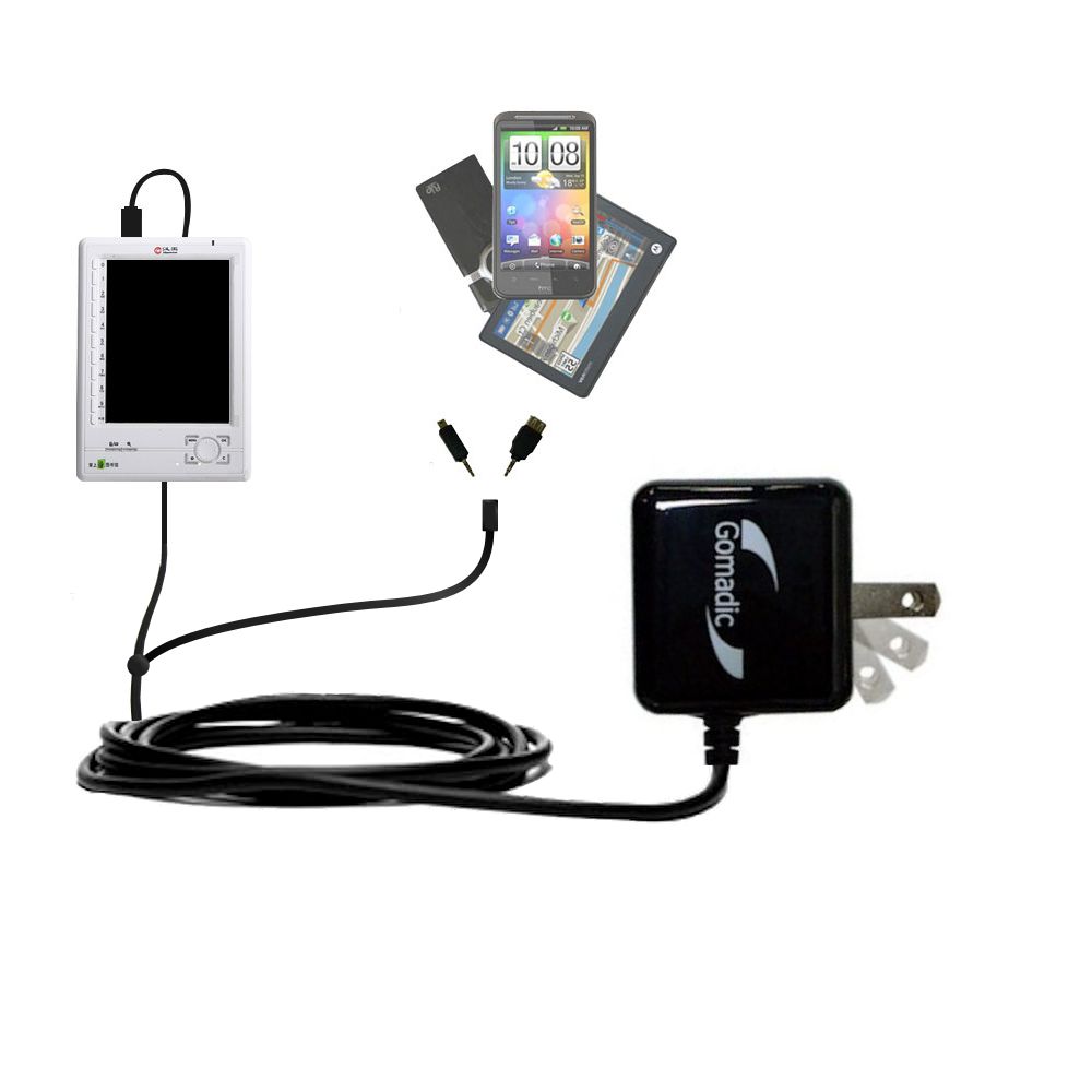 Double Wall Home Charger with tips including compatible with the Hanvon WISEreader 516