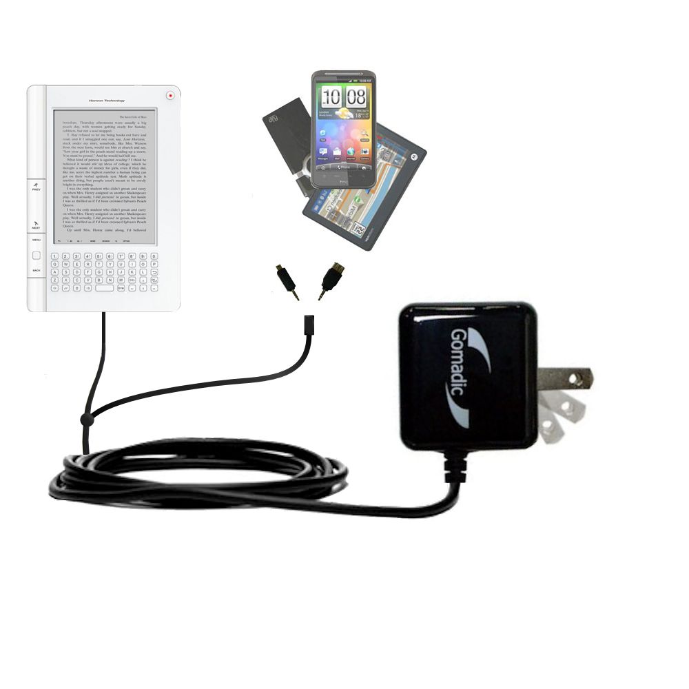 Double Wall Home Charger with tips including compatible with the Hanvon WISEreader N518