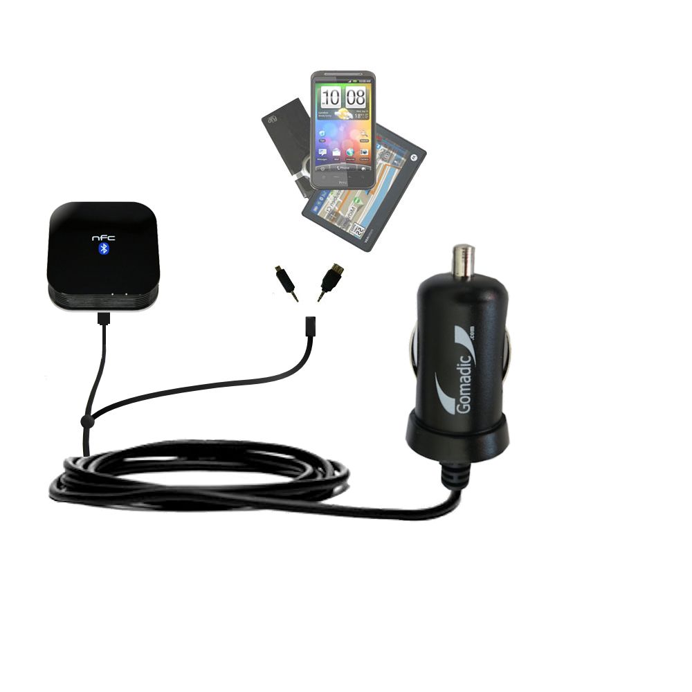 mini Double Car Charger with tips including compatible with the HomeSpot nfc