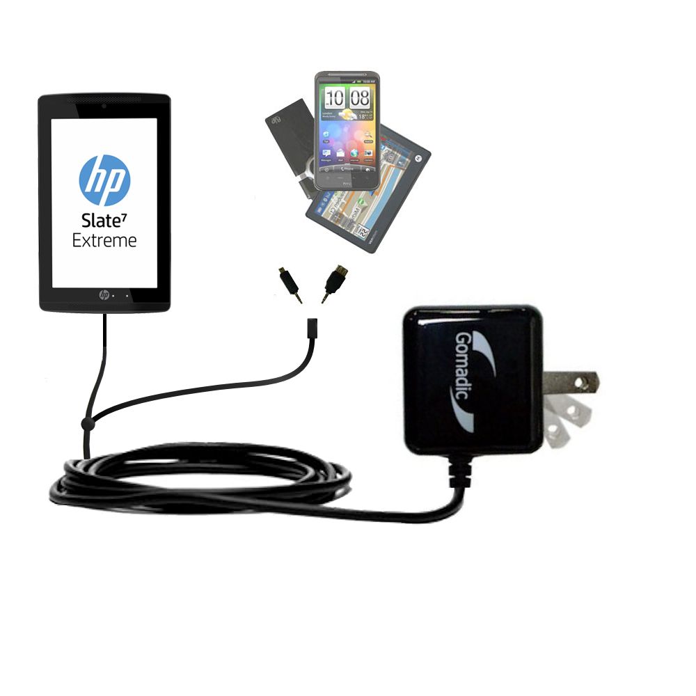 Double Wall Home Charger with tips including compatible with the HP Slate 7 Extreme