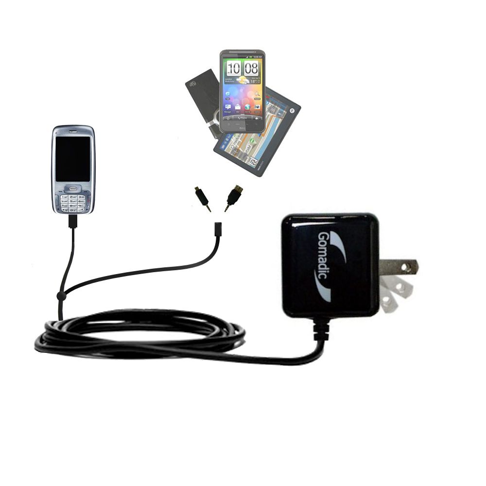 Double Wall Home Charger with tips including compatible with the HTC 5800