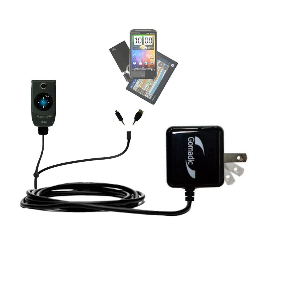 Double Wall Home Charger with tips including compatible with the HTC 8500