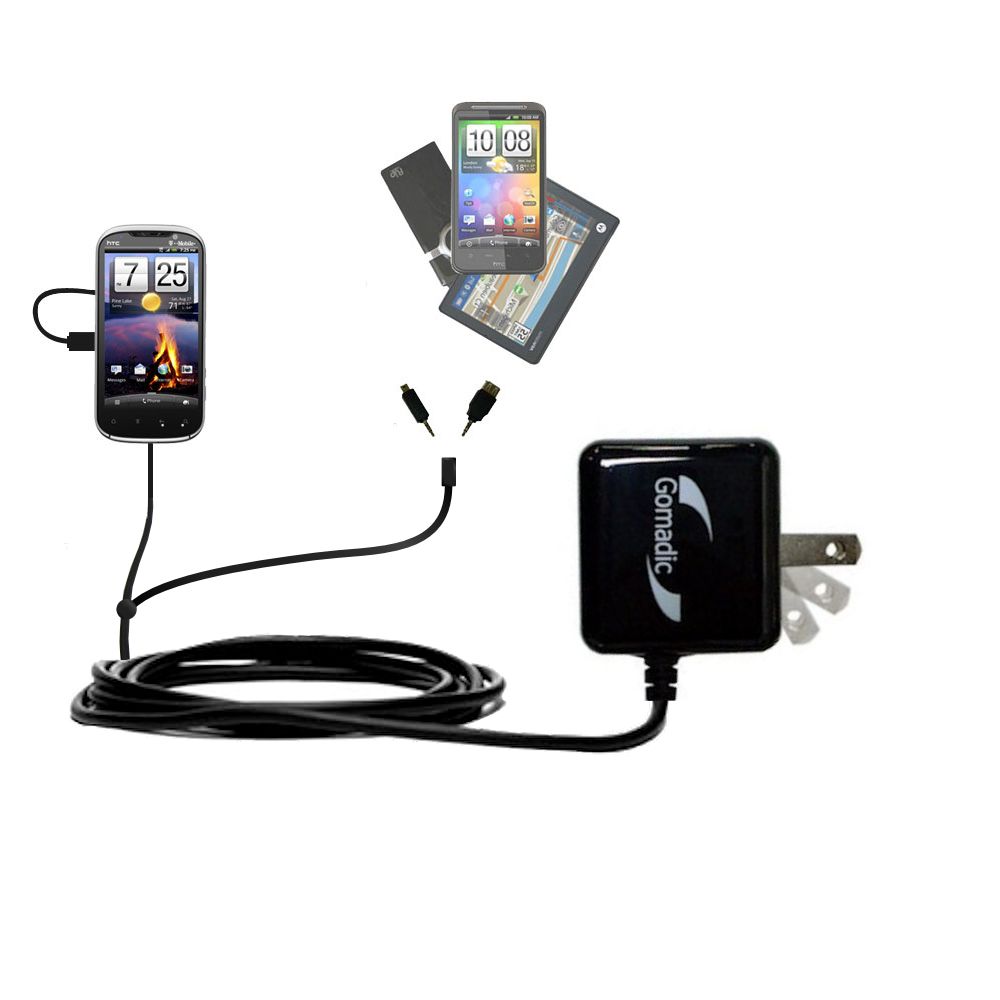 Double Wall Home Charger with tips including compatible with the HTC Amaze 4G