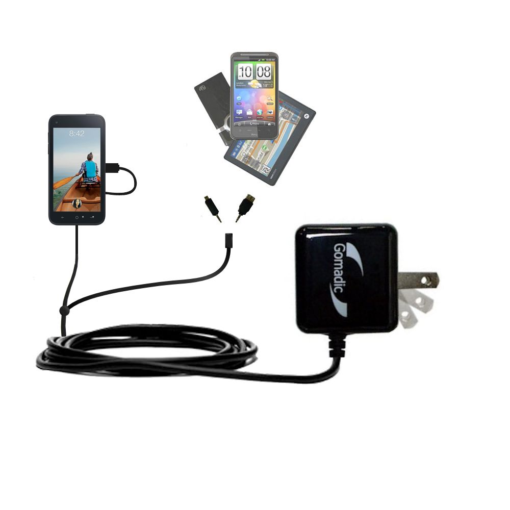 Double Wall Home Charger with tips including compatible with the HTC First