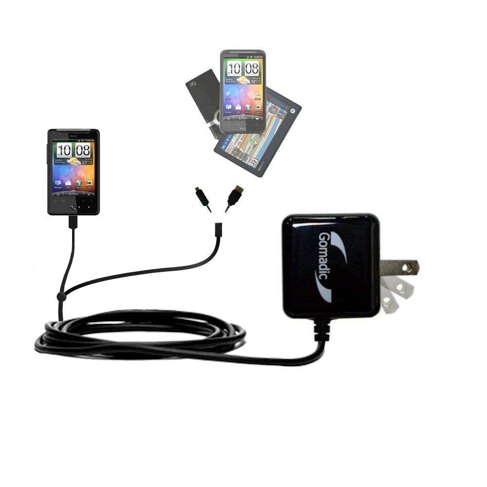 Double Wall Home Charger with tips including compatible with the HTC Gratia