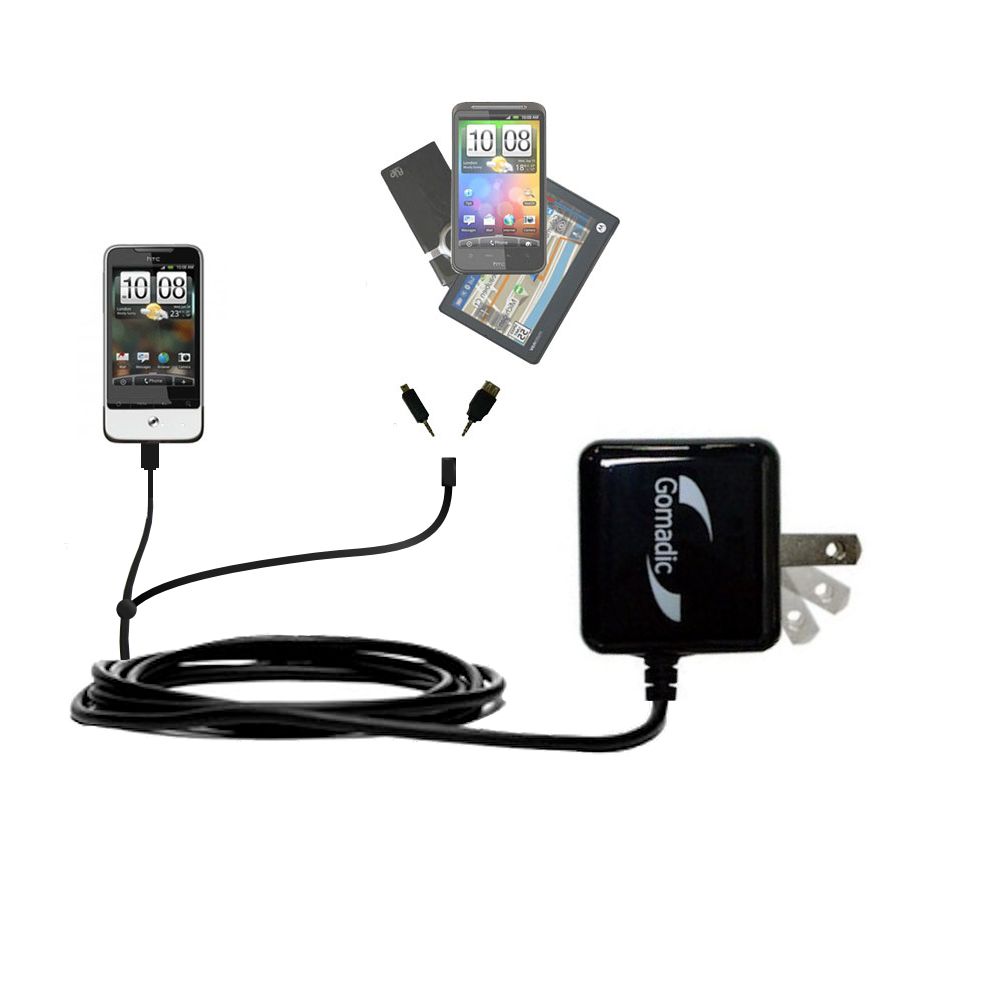Double Wall Home Charger with tips including compatible with the HTC Legend