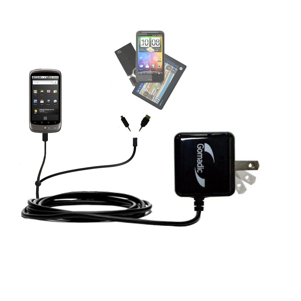 Double Wall Home Charger with tips including compatible with the HTC Nexus One