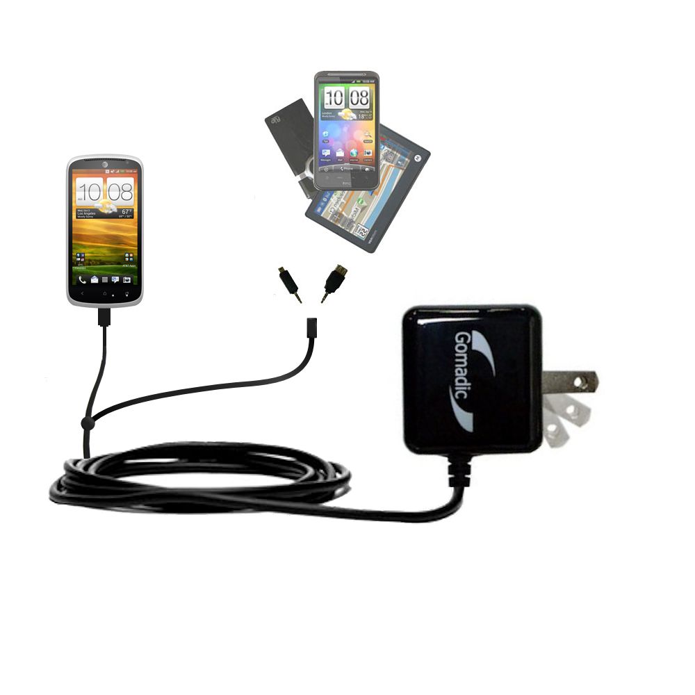 Double Wall Home Charger with tips including compatible with the HTC One VX
