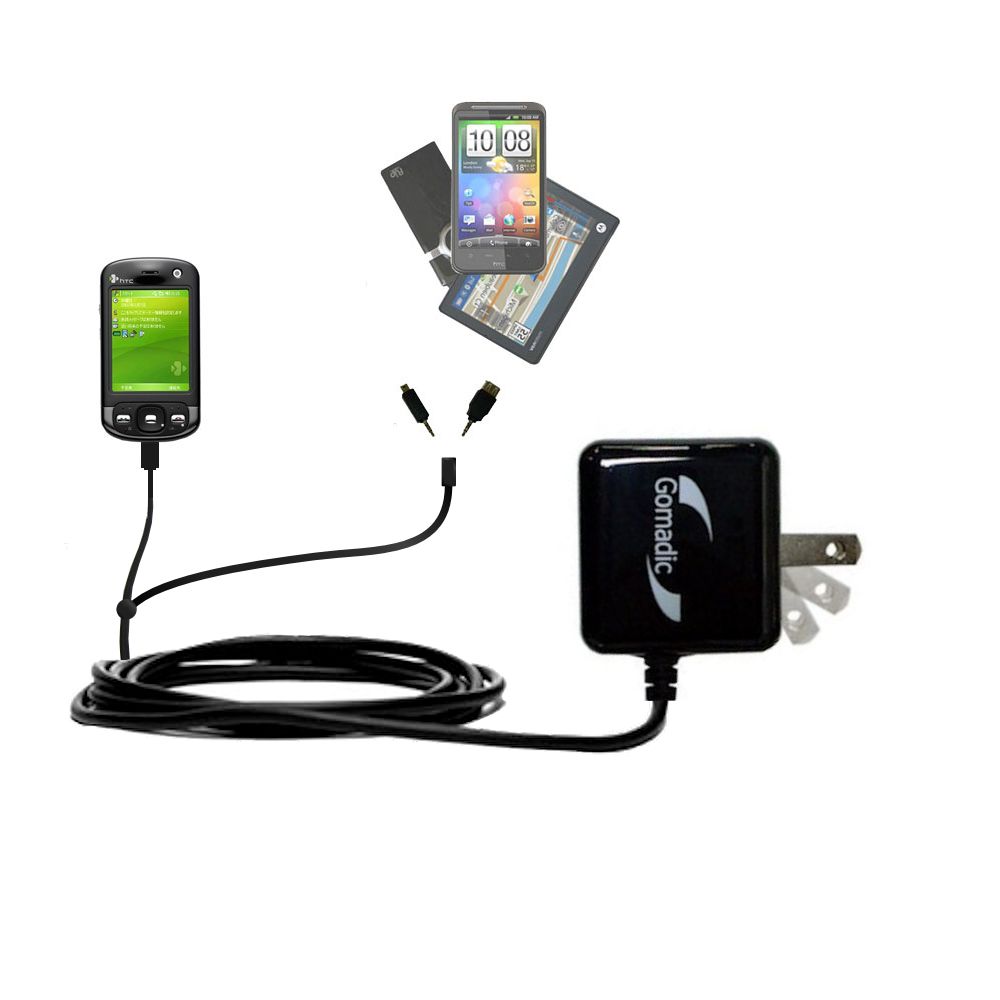 Double Wall Home Charger with tips including compatible with the HTC P3600