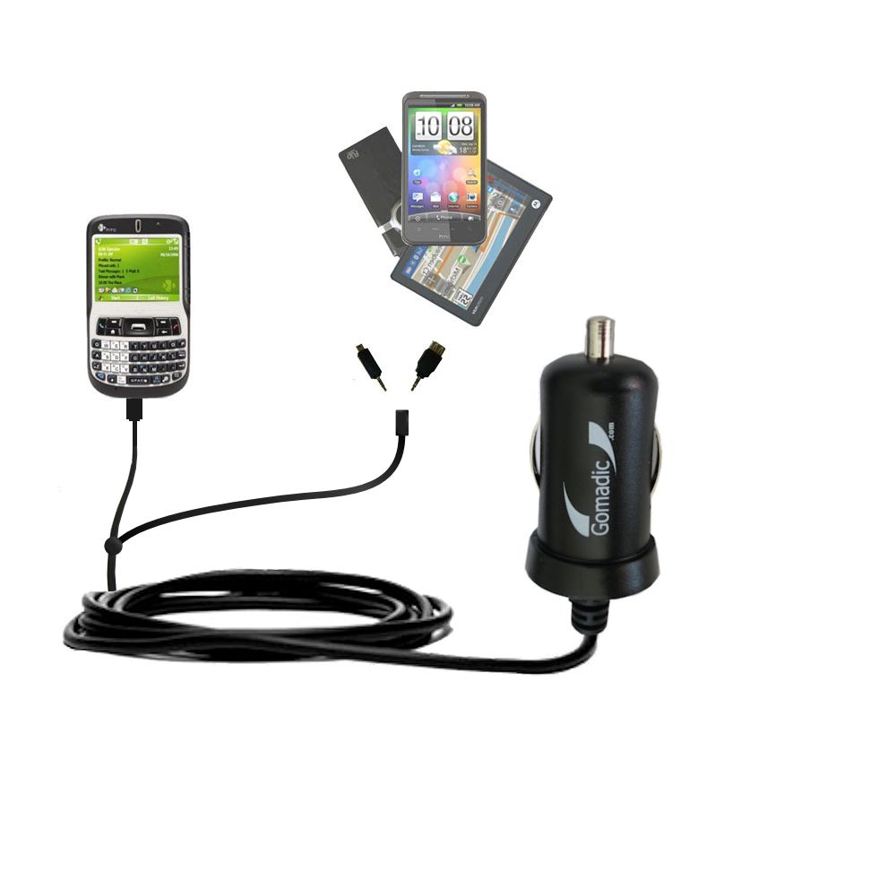 mini Double Car Charger with tips including compatible with the HTC S620 S620c