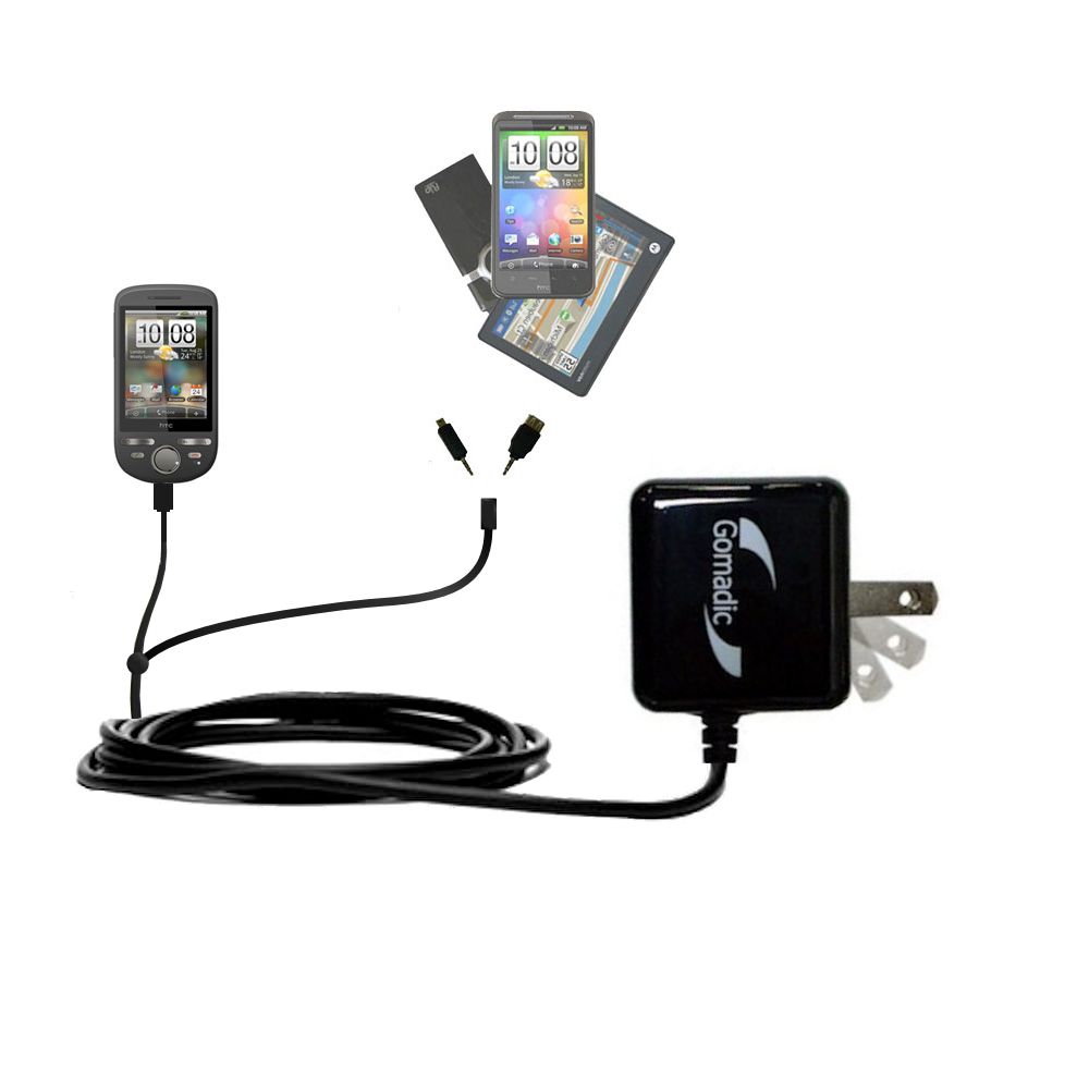 Double Wall Home Charger with tips including compatible with the HTC Tattoo