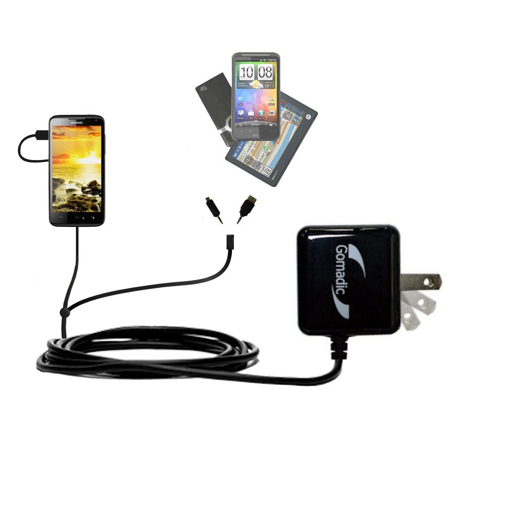 Double Wall Home Charger with tips including compatible with the Huawei Ascend D quad