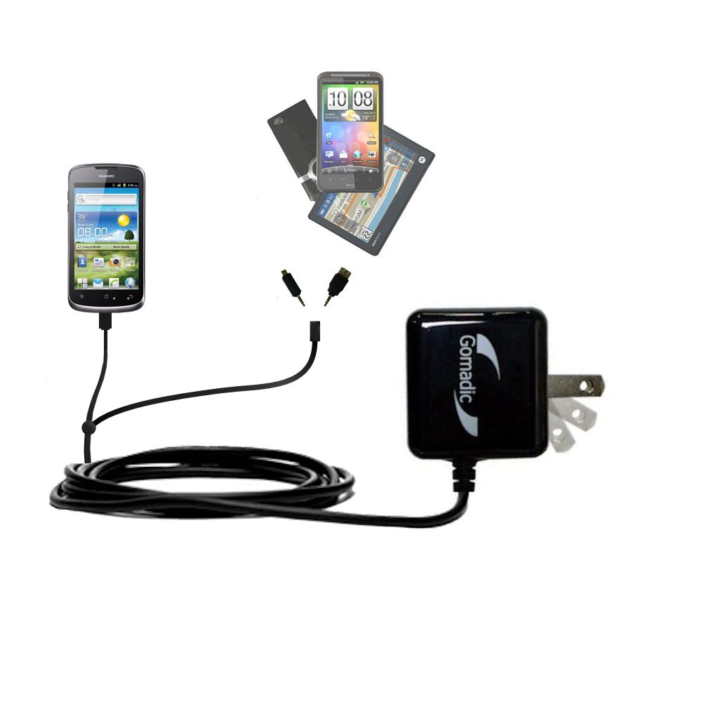 Double Wall Home Charger with tips including compatible with the Huawei Ascend G300
