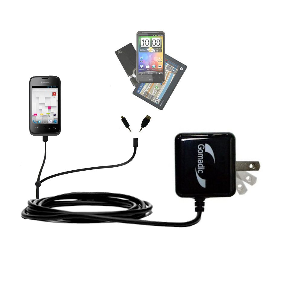 Double Wall Home Charger with tips including compatible with the Huawei Prism II