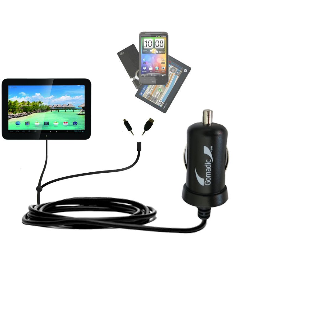 mini Double Car Charger with tips including compatible with the Idolian mini-Studio