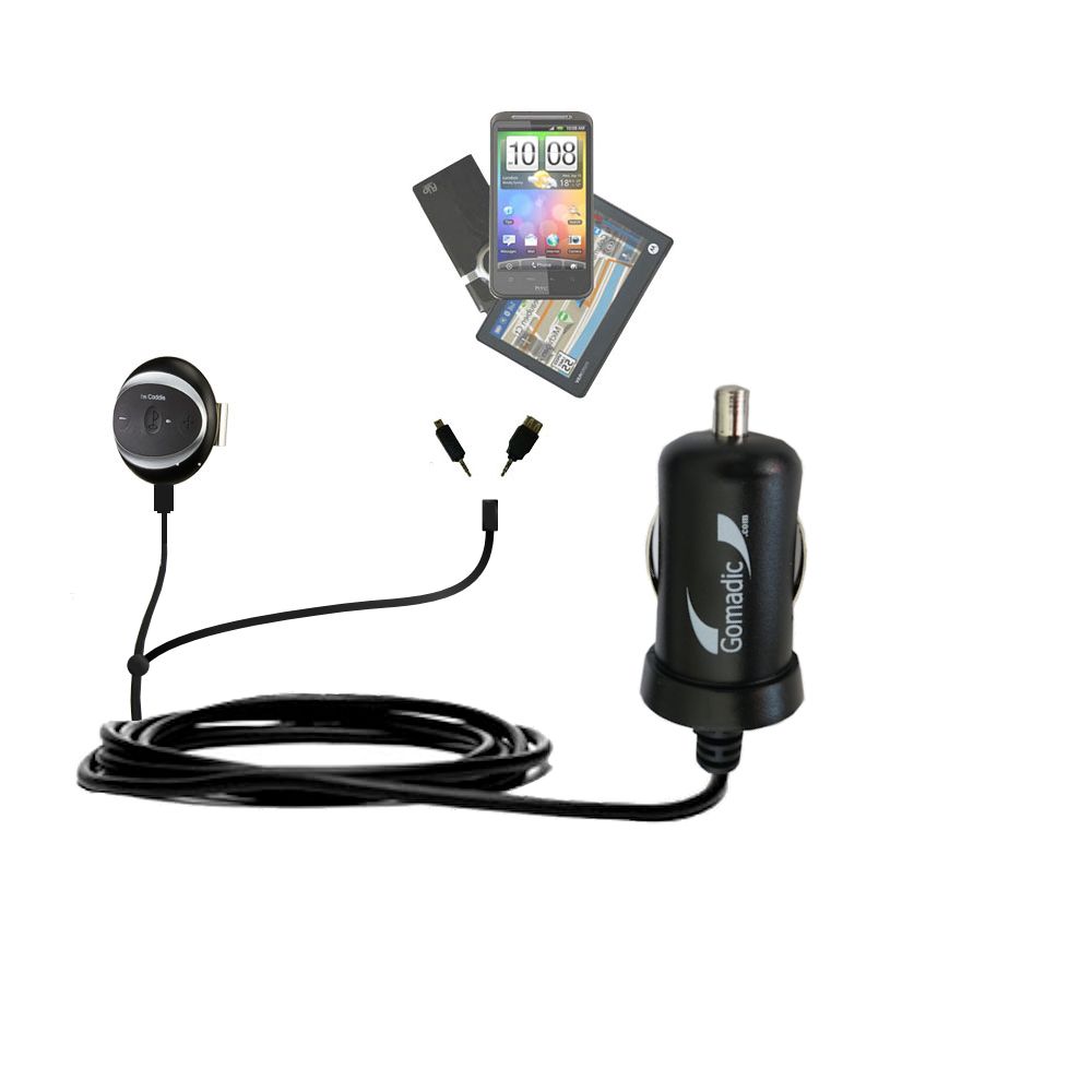 mini Double Car Charger with tips including compatible with the Im Caddie IMC Pro / Tour