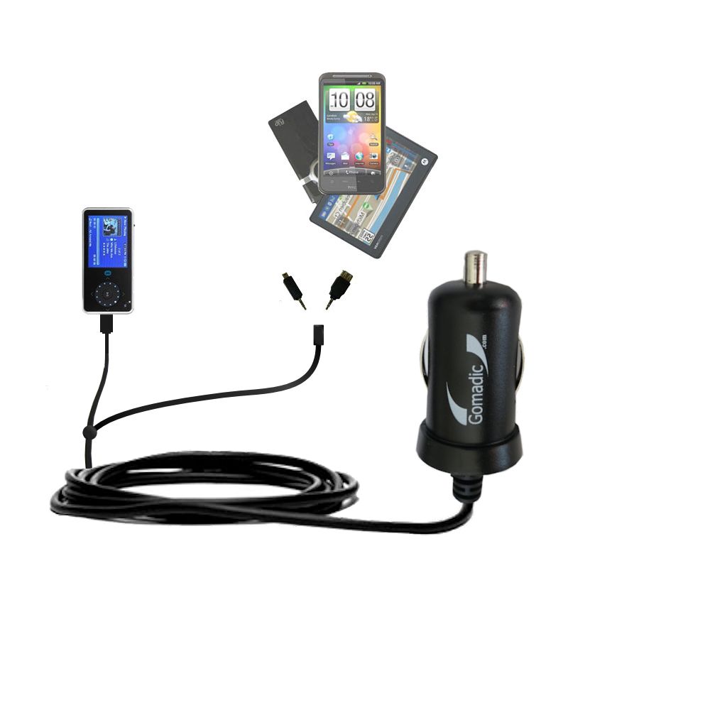 mini Double Car Charger with tips including compatible with the Insignia NS-4V24