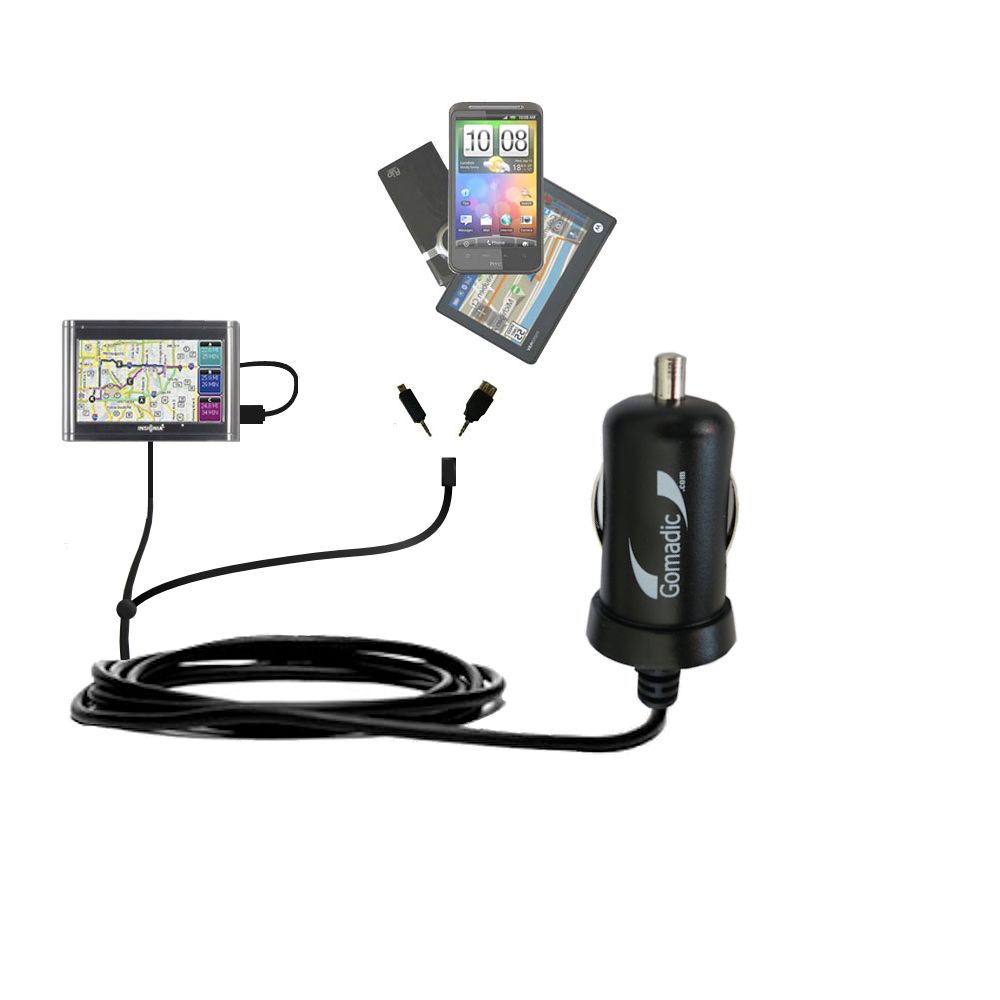 mini Double Car Charger with tips including compatible with the Insignia NS-CNV20