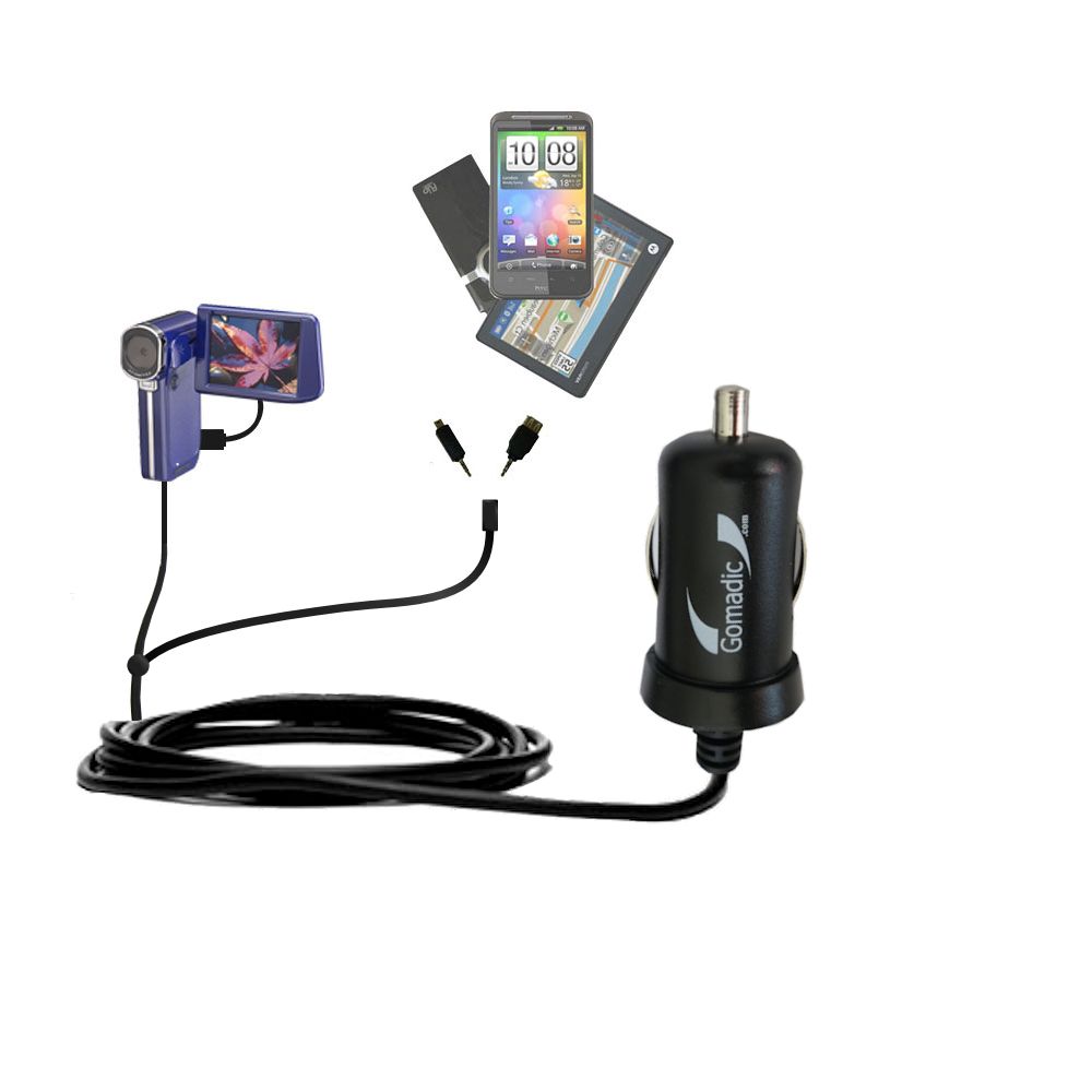 mini Double Car Charger with tips including compatible with the Insignia NS-DV720P