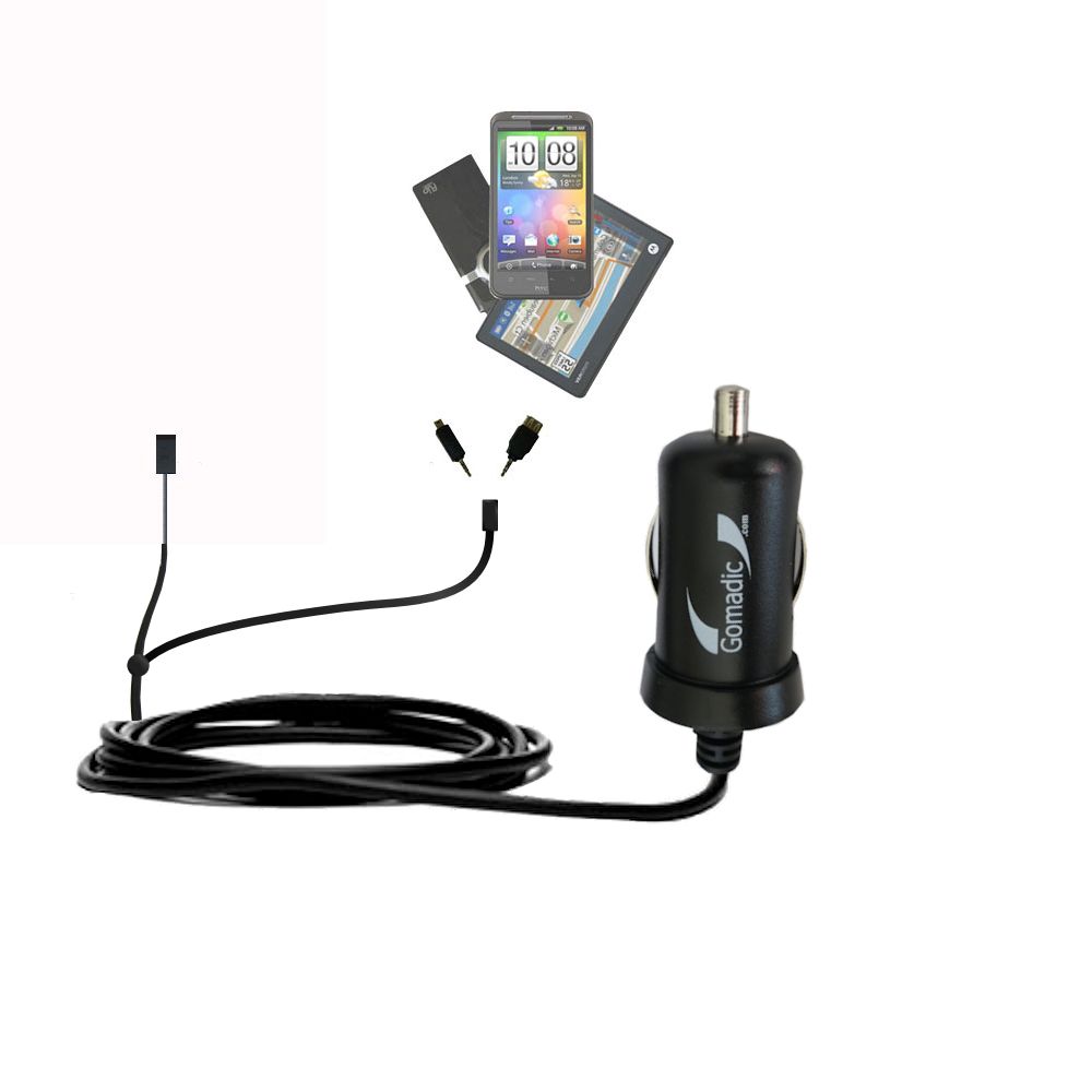 mini Double Car Charger with tips including compatible with the Insignia NS-HD01 Portable HD Radio Player