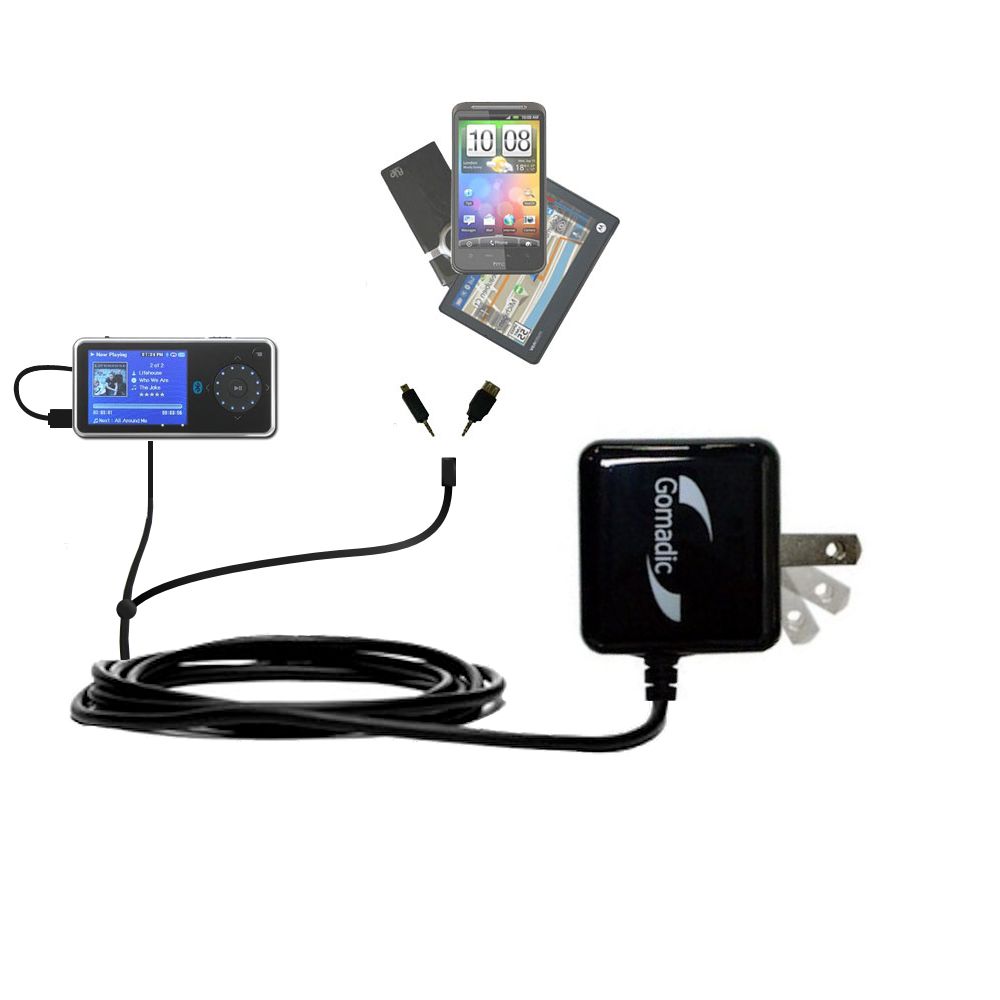 Double Wall Home Charger with tips including compatible with the Insignia Pilot 8GB NS-8V24