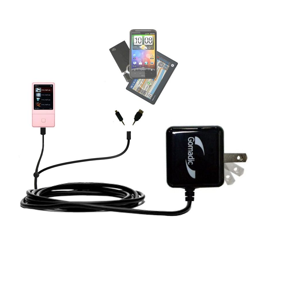 Double Wall Home Charger with tips including compatible with the iRiver E100 8GB