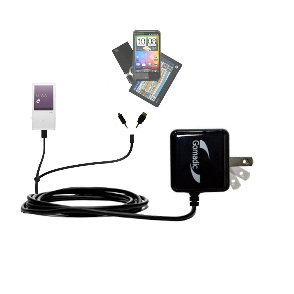 Double Wall Home Charger with tips including compatible with the iRiver E150