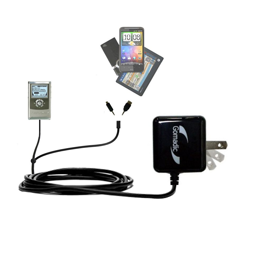 Double Wall Home Charger with tips including compatible with the iRiver H110 H120 H140