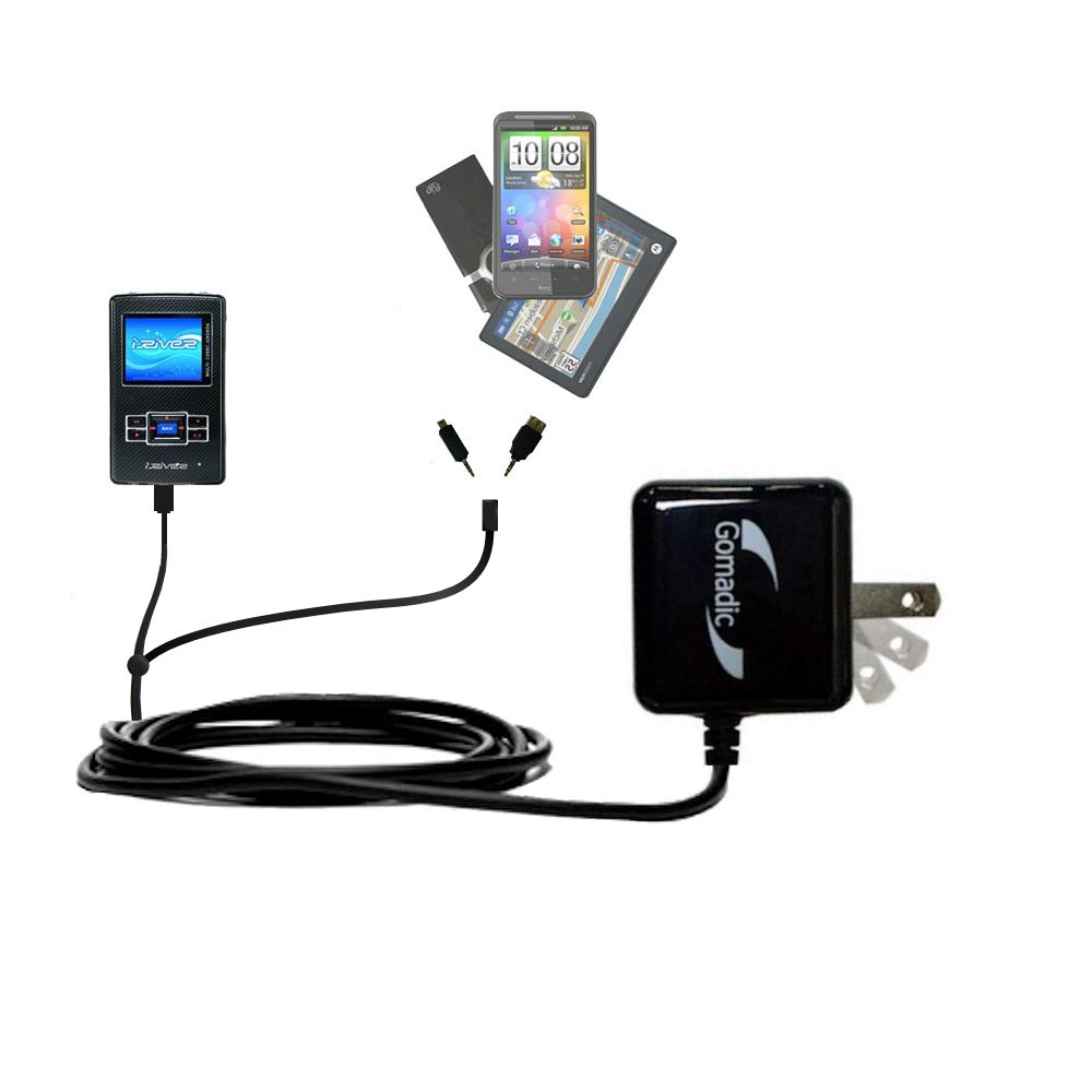 Double Wall Home Charger with tips including compatible with the iRiver H320