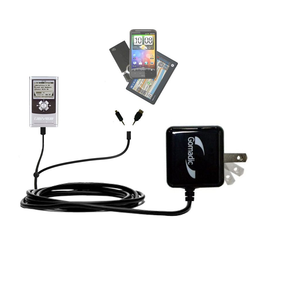 Double Wall Home Charger with tips including compatible with the iRiver iHP-140 iHP-110