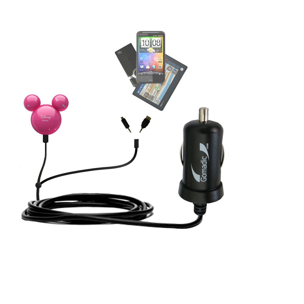 mini Double Car Charger with tips including compatible with the iRiver Mplayer
