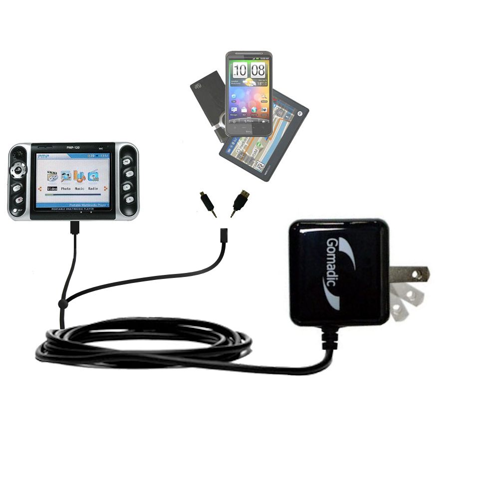 Double Wall Home Charger with tips including compatible with the iRiver PMP-100