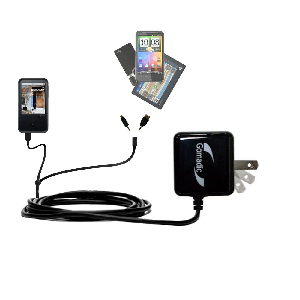 Double Wall Home Charger with tips including compatible with the iRiver S100