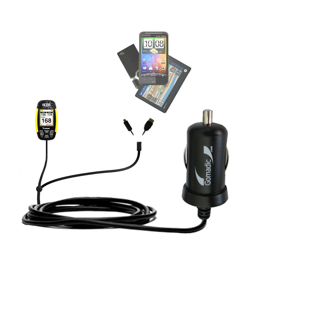 mini Double Car Charger with tips including compatible with the Izzo Swami 4000